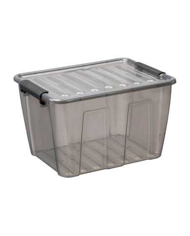 Pojemnik Home box 15L -  transparentny szary/rączki czarne
